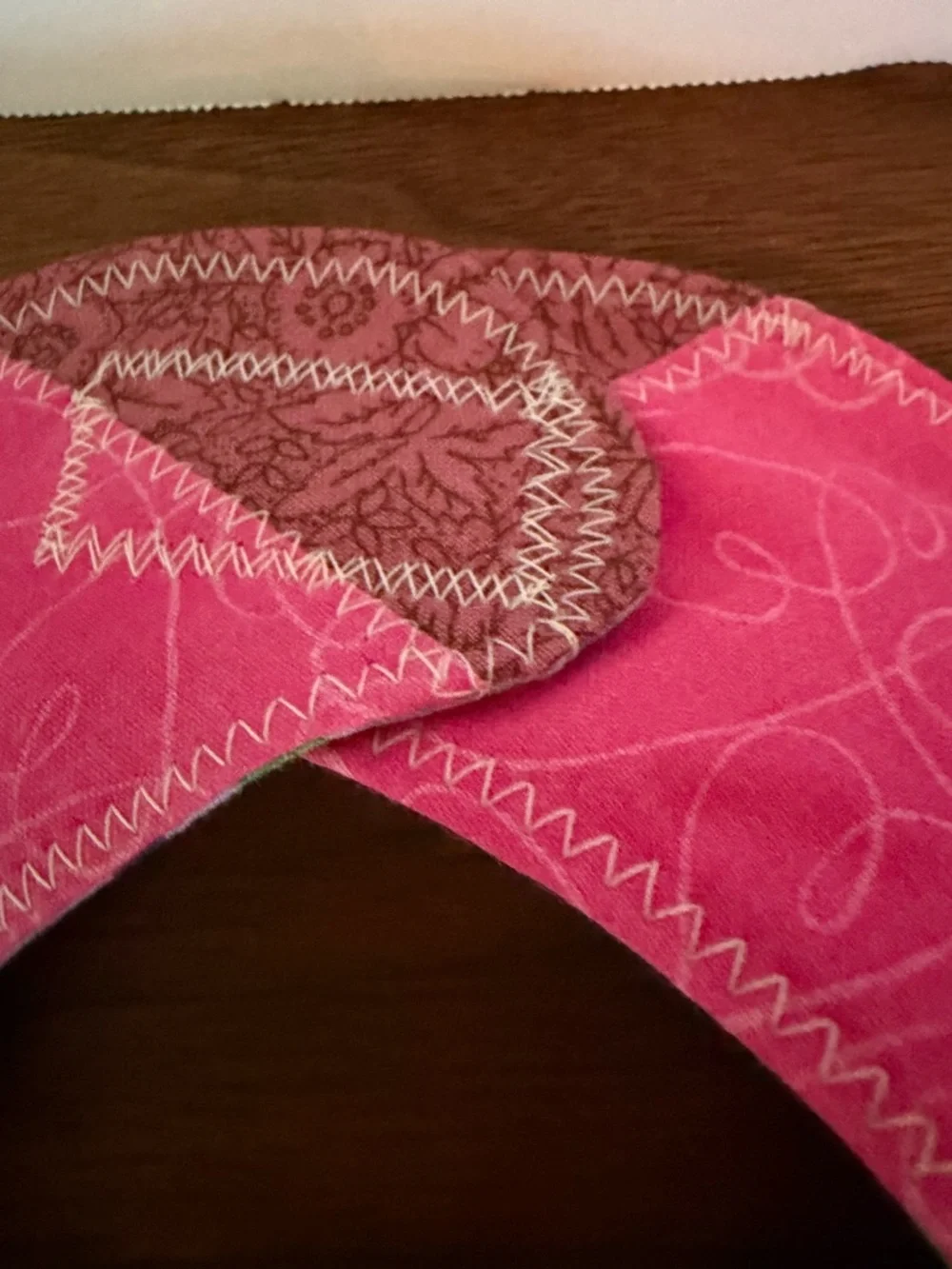 NEW Pink Patchwork Reversible Baby Girl Bib. Cats, Teddy Bears, Fairies Handmade